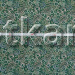 Ситец набивной - Орнамент восточные огурцы (на зеленом) (ширина 80 см)
